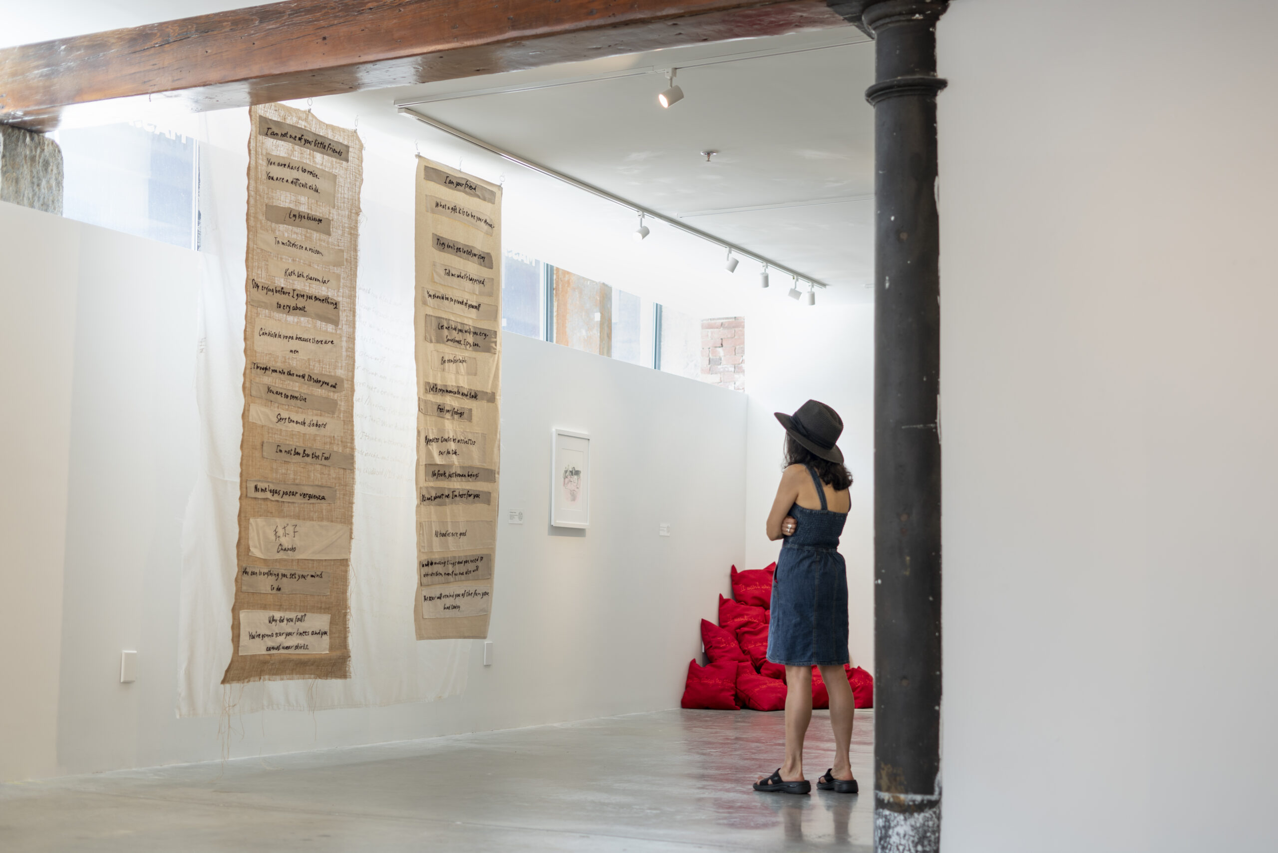 Matrescence at massArt x SoWa // Installation view featuring work from Amy Chan, Jasmien Chen, Tanya Nixon-Silberg and Catherine LeComte Lecce // Image courtesy curator Catherine LeComte Lecce